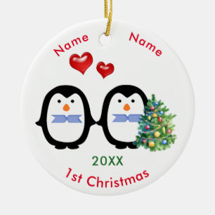 Liebevolle Mannes1. Weihnachten der Keramik Ornament