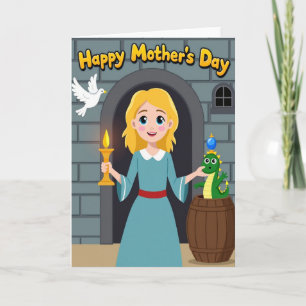 Liebevolle Mutter Storybook Art Karte