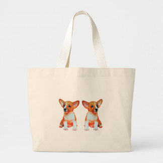 Liebevolle Pembroke Welsh Corgi-Hund-Liebhaber-Tas Jumbo Stoffbeutel