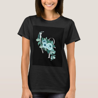 Liebevolle Rosen-Typografie T-Shirt. T-Shirt