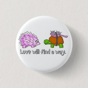 Liebevolle Schildkröte Button
