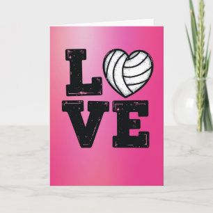 Liebevolle Volleyball-Sportkarte Karte