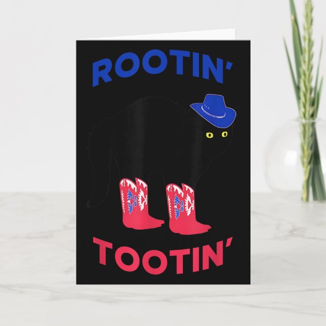 Liebevoller Cowboy-Katze, Rootin Tootin Katze  Karte (Vorderseite)