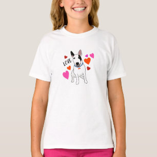 Liebevoller English Bull Terrier sendet seine Lieb T-Shirt