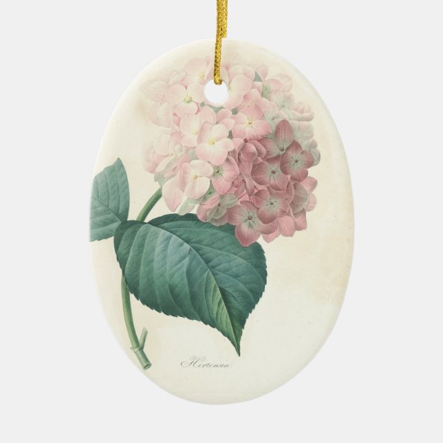 Liebevoller Gedächtnishydrangea-im Keramik Ornament (Vorne)