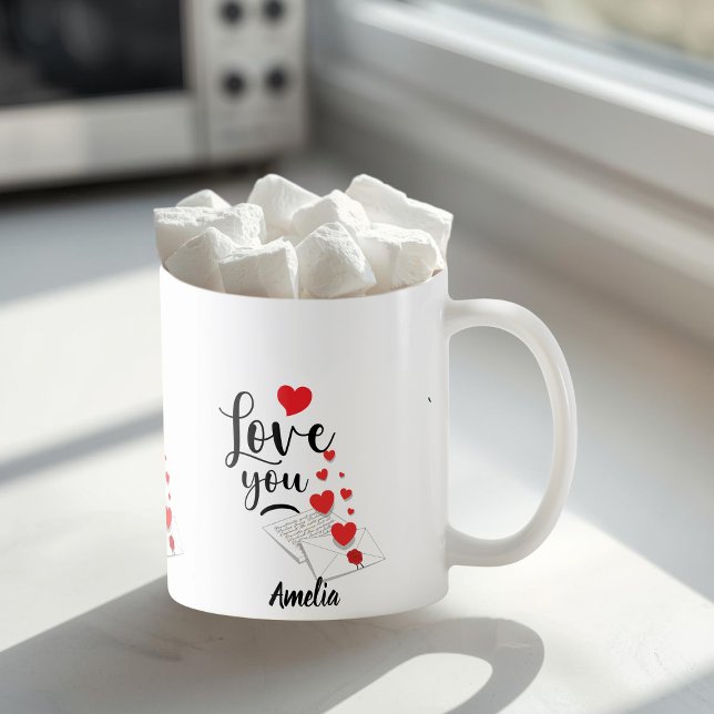 Liebevoller personalisierter Becher Kaffeetasse (Von Creator hochgeladen)