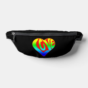 Liebevolles buntes Herz Valentinstag Bauchtasche