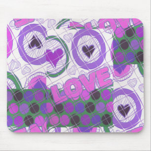 Liebevolles Herz-Motiv-Kunstwerk Mousepad