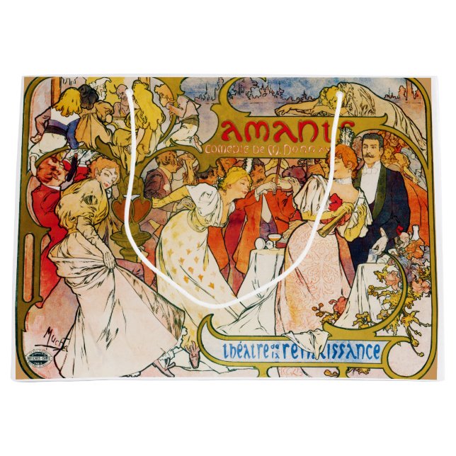 Liebhaber, Alphonse Mucha Große Geschenktüte (Vorderseite)