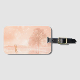 Liebhaber auf einem gefrorenen Teich Gepäckanhänger