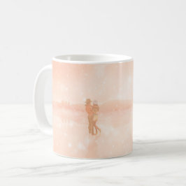 Liebhaber auf einem gefrorenen Teich Kaffeetasse