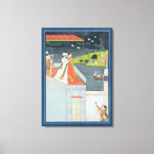 Liebhaber auf einer Terrasse, c.1780-1800 Leinwanddruck