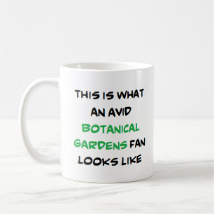 Liebhaber botanischer Gärten, begeistert Kaffeetasse