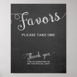 Liebhaber der Hochzeitsfeier im Chalkboard nehmen  Poster