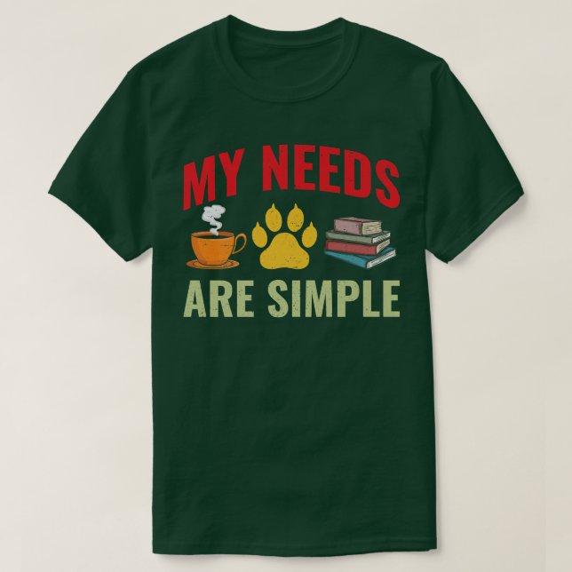 Liebhaber des Buches Coffee Dog Book T-Shirt (Design vorne)