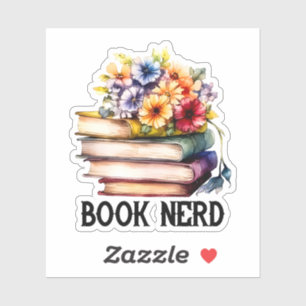 Liebhaber des Buchlesens Nerd Aufkleber