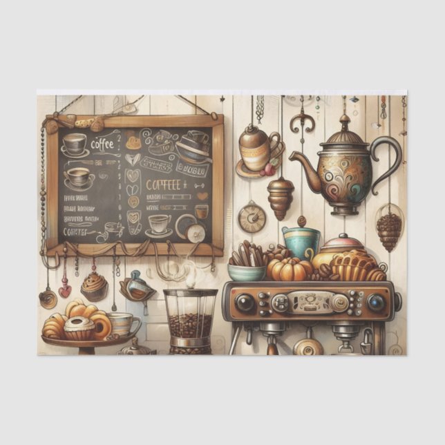Liebhaber des coolen Kaffeehauses Seidenpapier (Vorderseite)