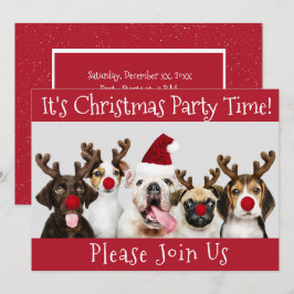 Liebhaber des Hundes, Weihnachts-Party Zeit Einladung