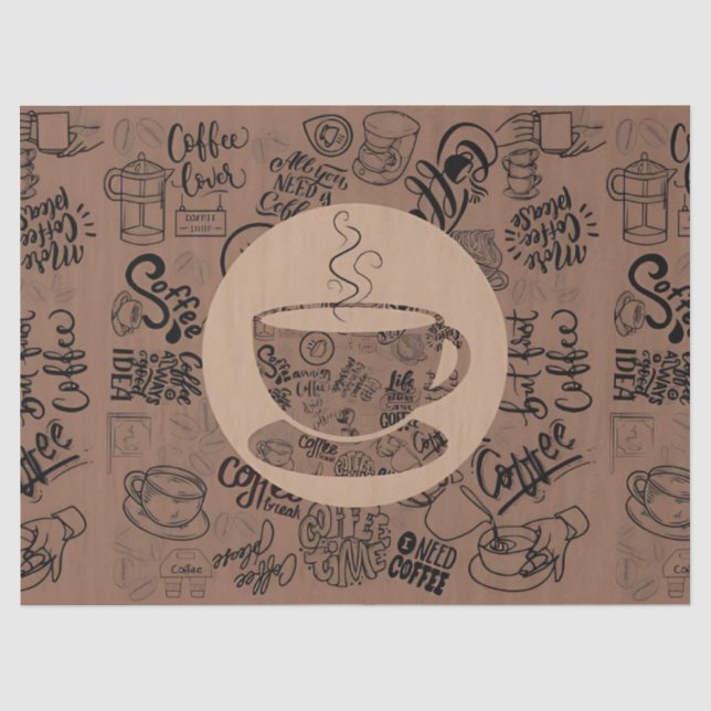 Liebhaber des Kaffees Seidenpapier (Vorderseite)
