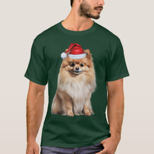 Liebhaber des Pomeranian-Hundes Lustiges Weihnacht T-Shirt