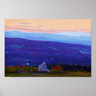 Liebhaber des Sentinel Rock bei Sunset, Vermont Poster