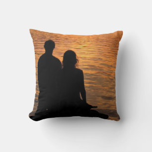 Liebhaber des Sunset Lake Kissen