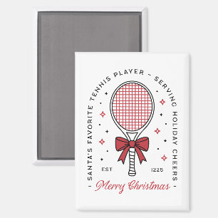 Liebhaber des Tennissports lustige fröhliche Weihn Magnet