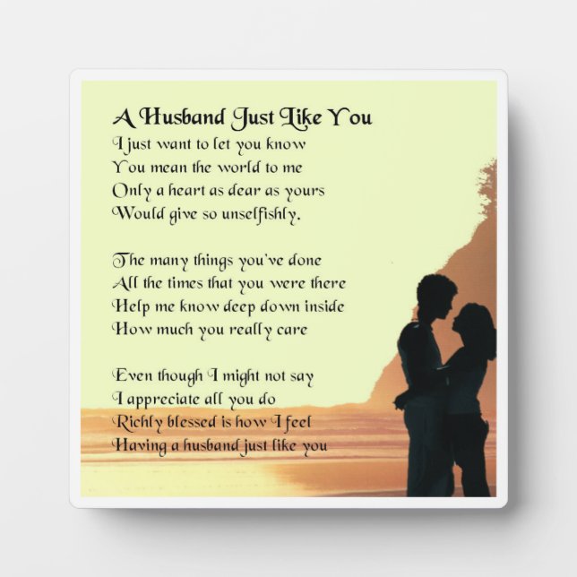 Liebhaber Design Husband Geem Plaque Fotoplatte (Vorderseite)