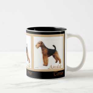 Liebhaber-Geschenke Airedales Terrier Zweifarbige Tasse