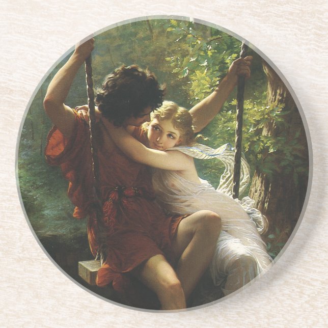 Liebhaber im Swing. Frühjahr von Pierre Auguste Co Getränkeuntersetzer (Vorne)