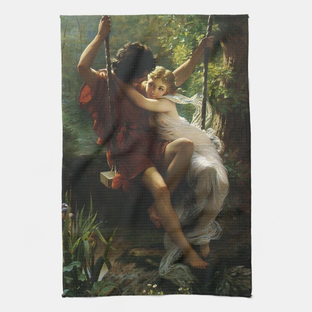 Liebhaber im Swing. Frühjahr von Pierre Auguste Co Handtuch (Vertikal)