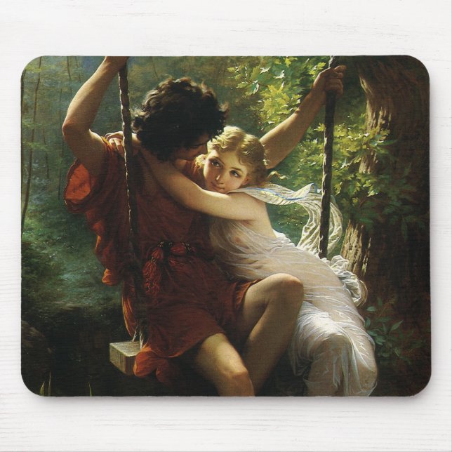 Liebhaber im Swing. Frühjahr von Pierre Auguste Co Mousepad (Vorne)