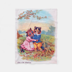 Liebhaber Katze (starke Emotion), Louis Wain Fleecedecke