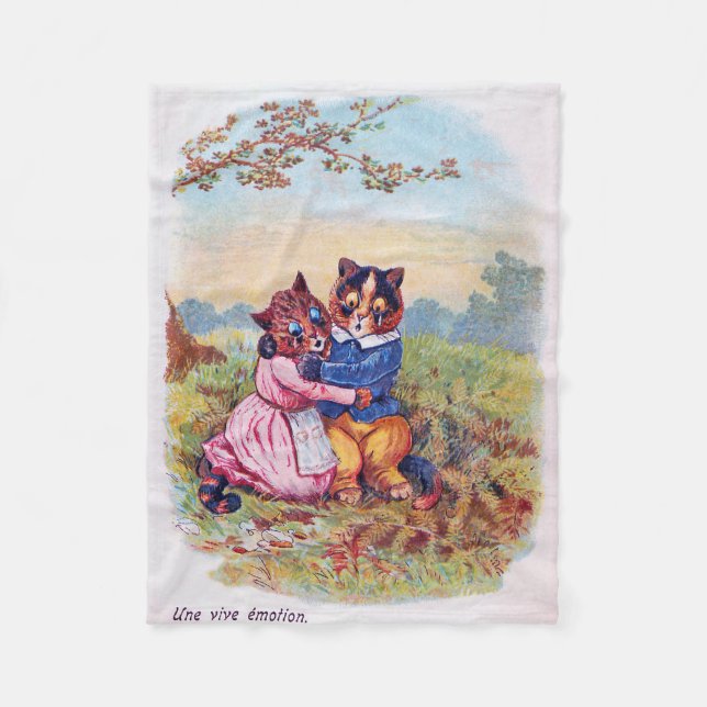 Liebhaber Katze (starke Emotion), Louis Wain Fleecedecke (Vorderseite)