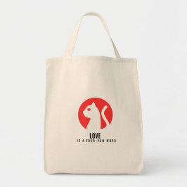 Liebhaber-Katzen-Silhouette Tragetasche
