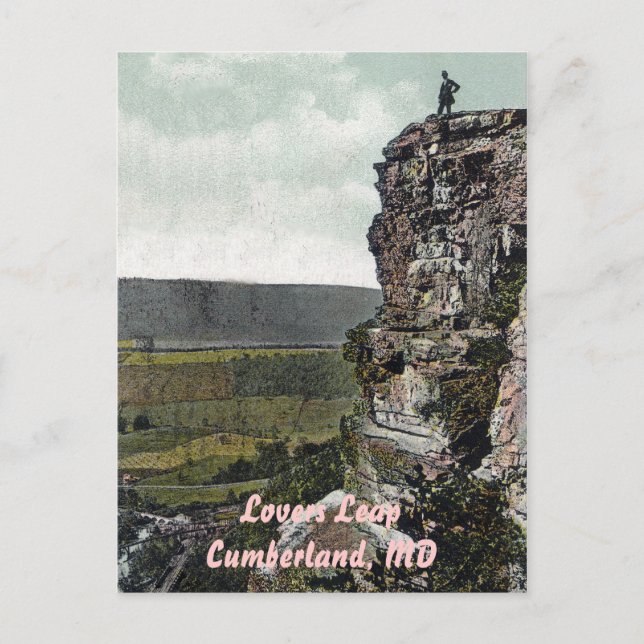 Liebhaber Leap Vintag Postcard Postkarte (Vorderseite)
