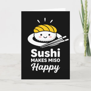 Liebhaber lustiger japanischer Sushi-Miso-Food mac Karte