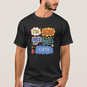 Liebhaber lustiger Katzen Retro-Pop-Art-Design T-Shirt