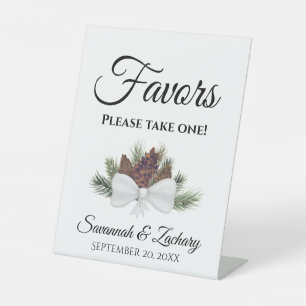 Liebhaber nehmen bitte eine rustikale Pinecones Ho Sockelschild