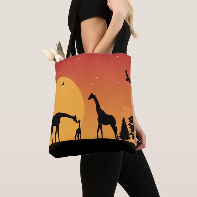 Liebhaber niedlicher afrikanischer Giraffe Tasche (Von Nahem)