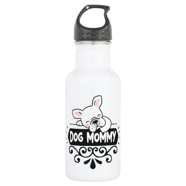 Liebhaber niedlicher Hunde Edelstahlflasche (Vorderseite)