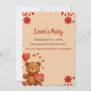 Liebhaber-Party - Valentinstag Einladung
