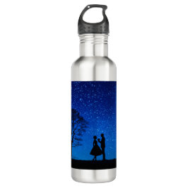 Liebhaber unter Vollmond Edelstahlflasche
