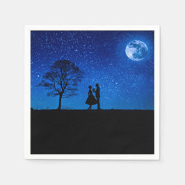 Liebhaber unter Vollmond Serviette