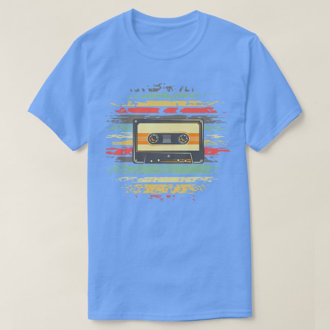 Liebhaber Vintager Kassettenmusik T-Shirt (Design vorne)