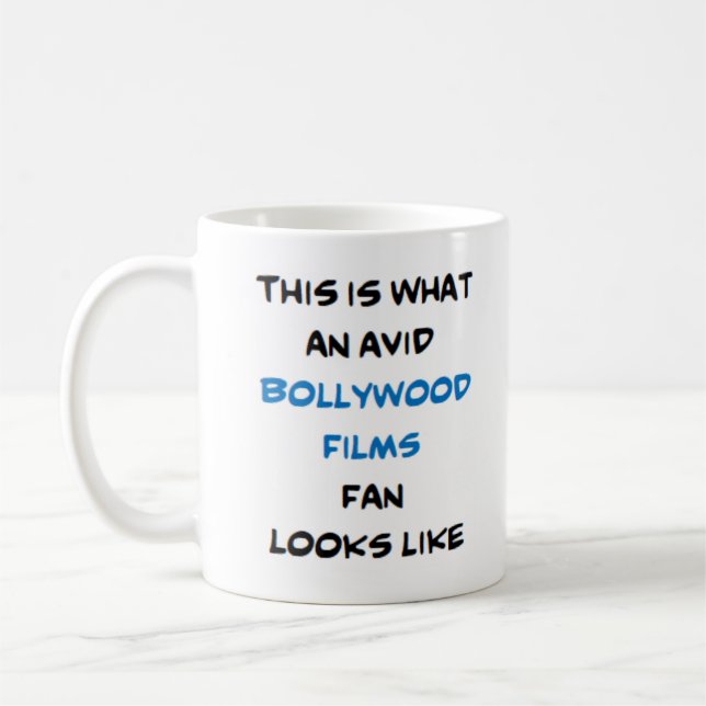 Liebhaber von Bollywood-Filmen, begeistert Kaffeetasse (Links)