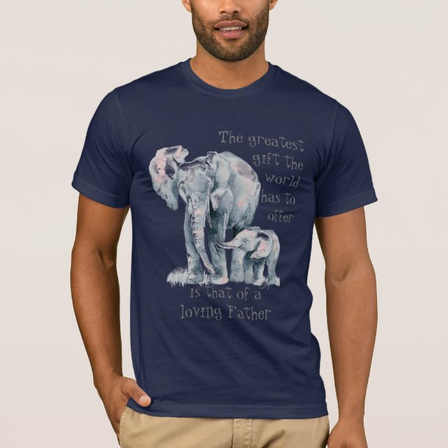 Liebhaber von Elefanten-Tierangebot für Vater und  T-Shirt (Vorderseite)