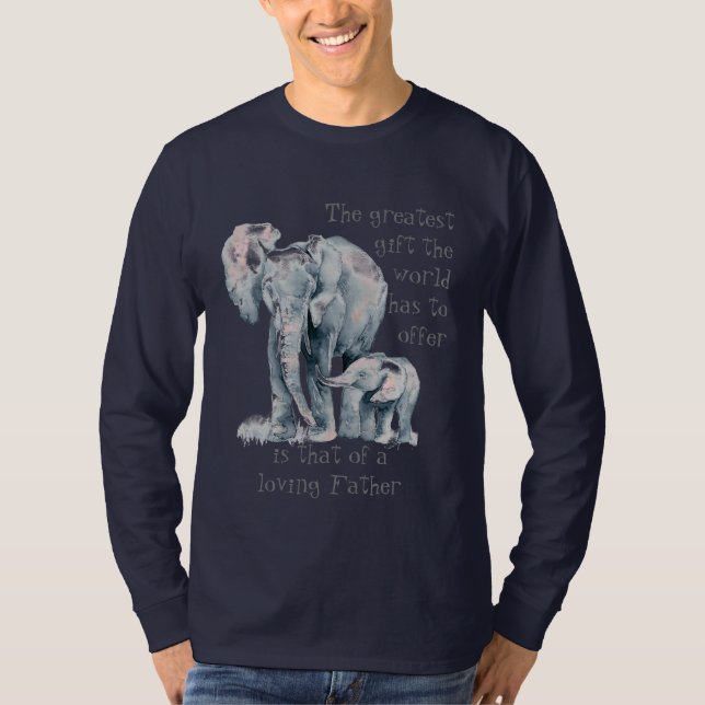 Liebhaber von Elefanten-Tierangebot für Vater und  T-Shirt (Vorderseite)