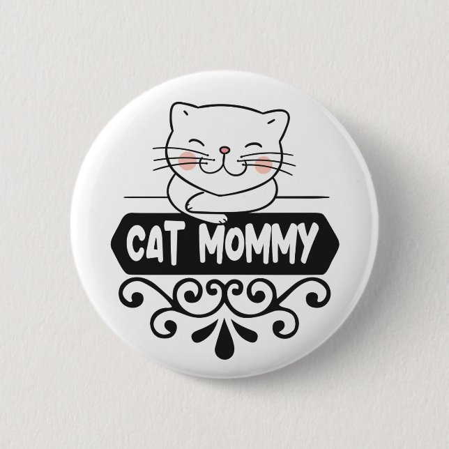 Liebhaber von niedlichen Katzen Button (Vorderseite)