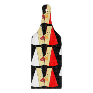 Liebhaber von Wein und Käse Schneidebrett